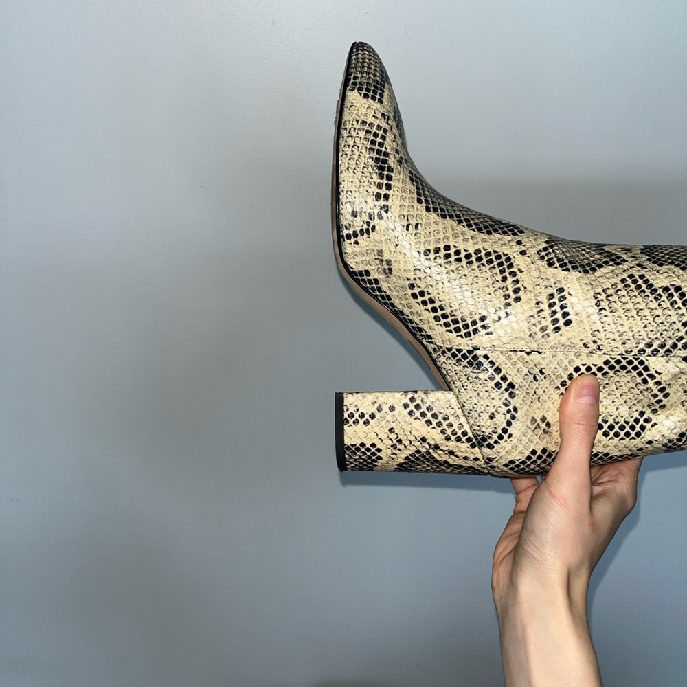Paris Texas Snake Print Heeled Boots - Picture 4 of 5